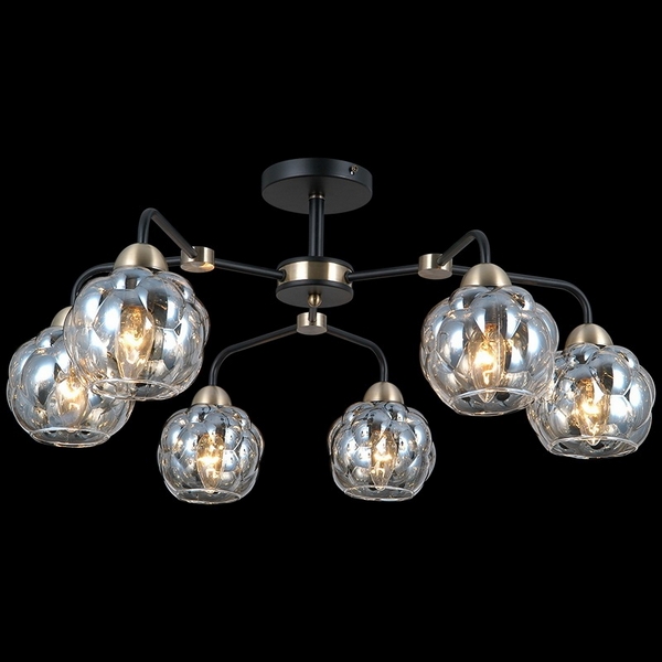 

Потолочная люстра на штанге ILLUMICO IL0447-6CSQ-79 BK, Бронза, IL0447-6CSQ-79 BK