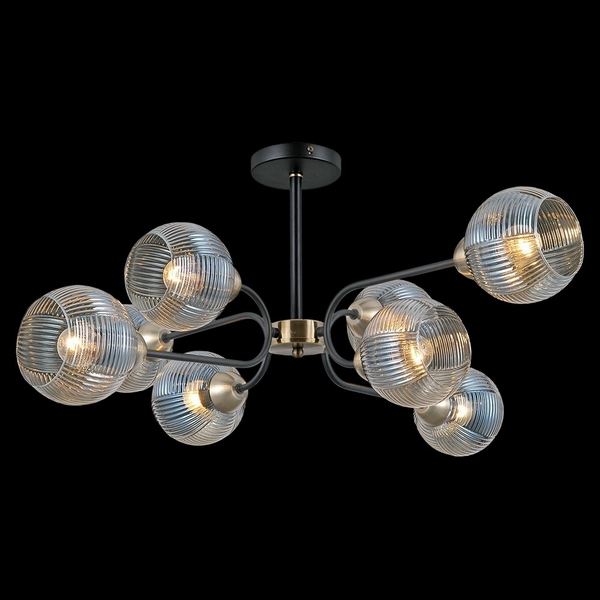 

Потолочная люстра на штанге ILLUMICO IL0398-8CSQ-79 BK AB, Бронза, IL0398-8CSQ-79 BK AB