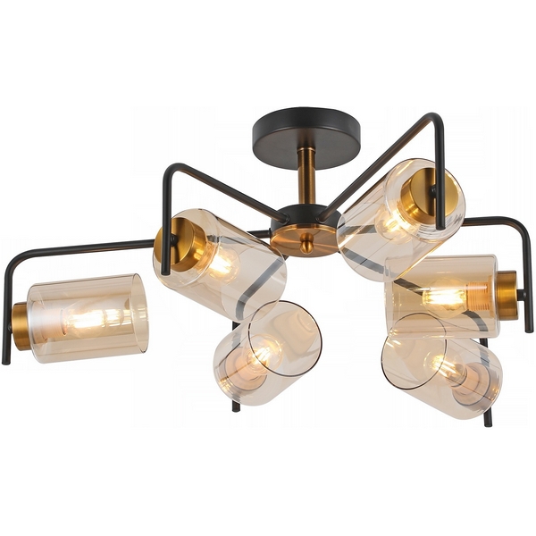 

Потолочная люстра на штанге ILLUMICO IL8248-6COU-79 BK GD, Золото, IL8248-6COU-79 BK GD