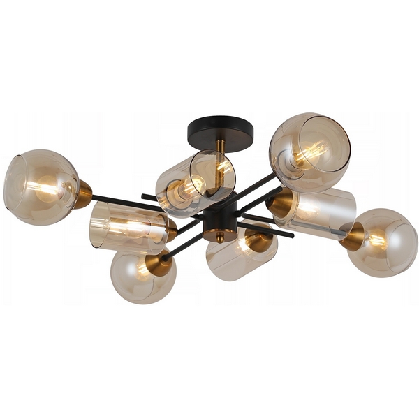 

Потолочная люстра на штанге ILLUMICO IL8243-8COU-79 BK GD, Золото, IL8243-8COU-79 BK GD