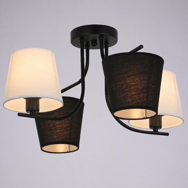 

Потолочная люстра ILLUMICO IL8135-4COU-79 BK Base, Черно-белый, IL8135-4COU-79 BK Base