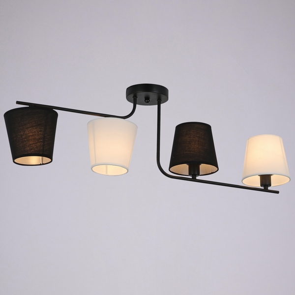 

Потолочная люстра ILLUMICO IL8134-4COU-79 BK Beti, Черно-белый, IL8134-4COU-79 BK Beti