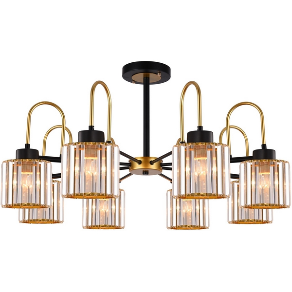 

Потолочная люстра на штанге ILLUMICO IL1305-8CPA-29 BK GD, Золото, IL1305-8CPA-29 BK GD