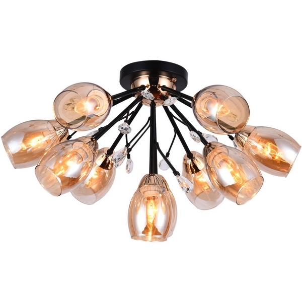 

Потолочная люстра ILLUMICO IL1284-10CPA-29 BK GD, IL1284-10CPA-29 BK GD