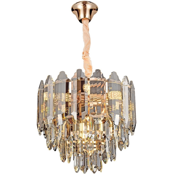 

Подвесная люстра хрустальная ILLUMICO IL5102-8PDI-39 SGD, Прозрачный;золото, IL5102-8PDI-39 SGD