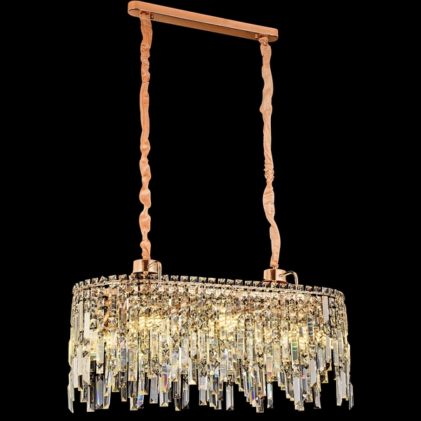 

Подвесная люстра хрустальная ILLUMICO IL5556-8PLDI-39-GD, Прозрачный;золото, IL5556-8PLDI-39-GD