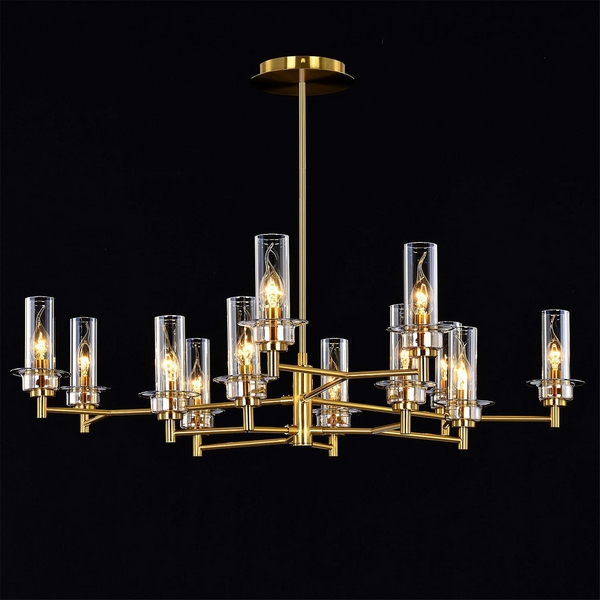 

Потолочная люстра на штанге ILLUMICO IL5216-12PLS-24 HIGHBALL, Золото, IL5216-12PLS-24 HIGHBALL