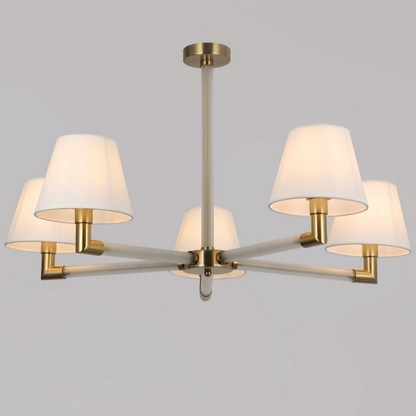 

Потолочная люстра на штанге ILLUMICO IL0501-5P-79 BRASS, Золото, IL0501-5P-79 BRASS