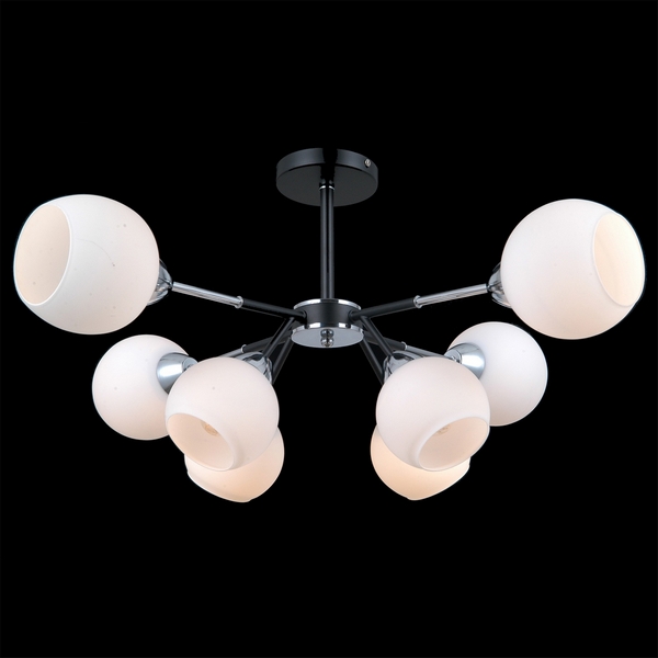 

Потолочная люстра на штанге ILLUMICO IL0715-8CSQ-24 BK CR LIBRA, Черно-белый, IL0715-8CSQ-24 BK CR LIBRA