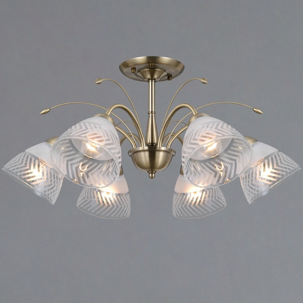 

Потолочная люстра на штанге ILLUMICO IL0594-6CSQ-25 AB AREZZO, Бронза, IL0594-6CSQ-25 AB AREZZO