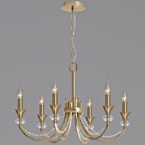 Изображение товара Подвесная люстра ILLUMICO IL5234-6PLS-25 ELITE классический стиль 6 ламп 240 Вт