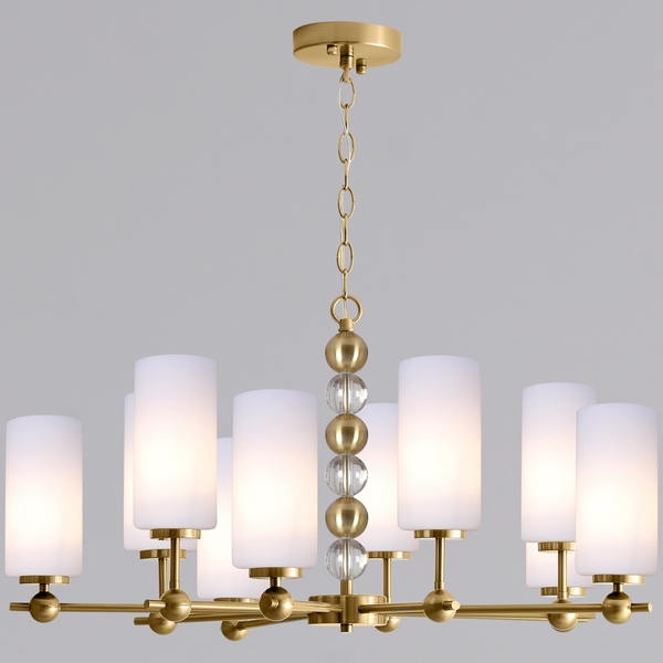 Изображение товара Подвесная люстра ILLUMICO IL5226-10PLS-25 ELITE классика металлический пластик стекло