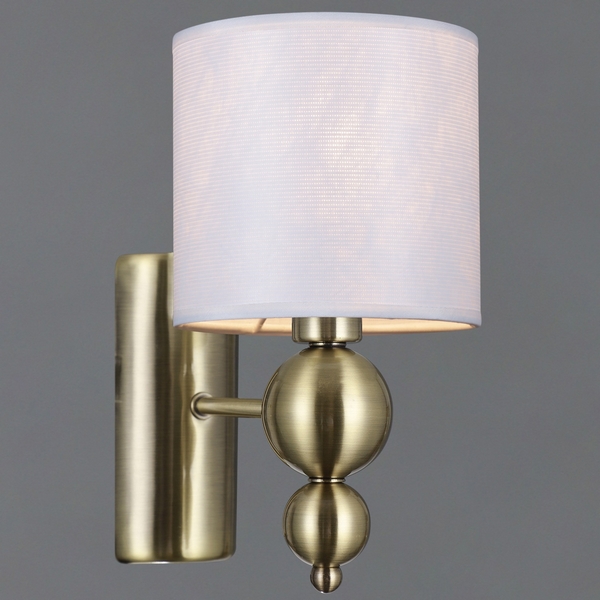 Изображение товара Стильное бра ILLUMICO IL0610-1WSQ-25AB ELITE с текстильным плафоном для помещений