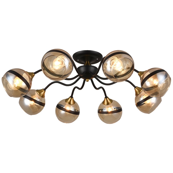 

Потолочная люстра MD.3595-8-S BK+FGD Imex COFFEE+FGD, Черный, MD.3595-8-S BK+FGD