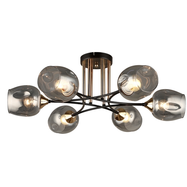 

Потолочная люстра на штанге MD.4882-6-S COFFEE+FGD Imex, Золото, MD.4882-6-S COFFEE+FGD