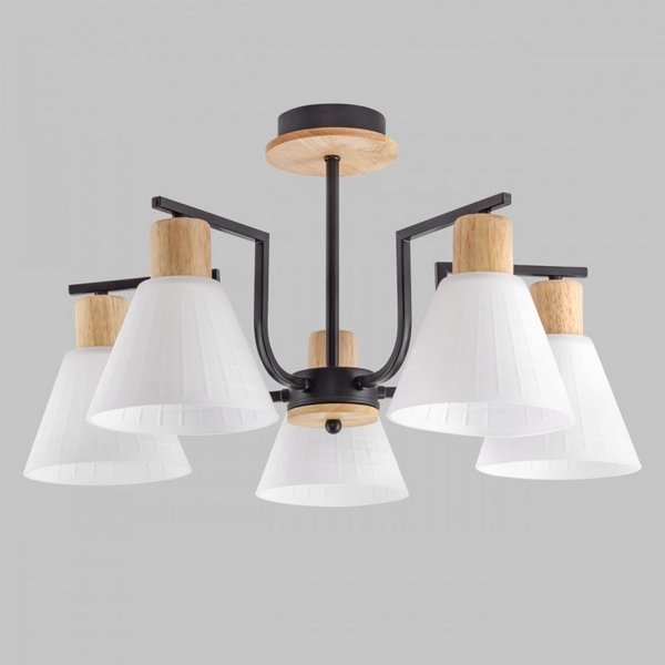 

Потолочная люстра на штанге Imex MD.5716-5-S-BK+WOOD, Белый, MD.5716-5-S-BK+WOOD