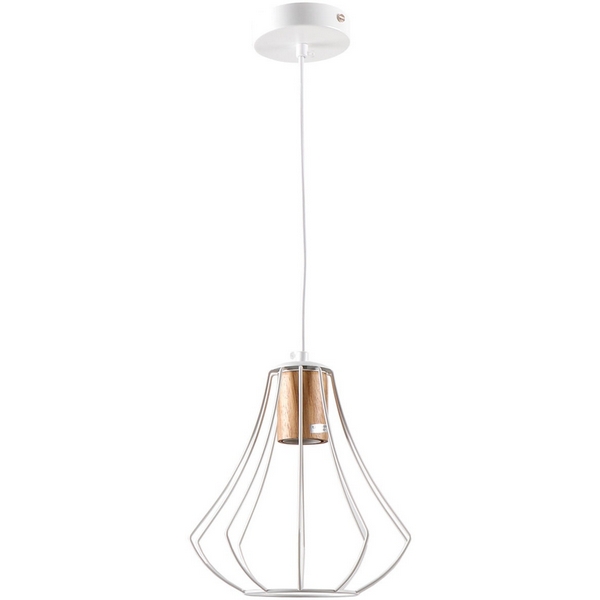 

Подвесной светильник Imex MD.9052-1-P-WH+WOOD, Белый, MD.9052-1-P-WH+WOOD