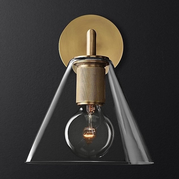 

Бра Rh Utilitaire Funnel Shade Single Sconce Brass ImperiumLoft 44,542 (123270-22), Латунь, 44.542