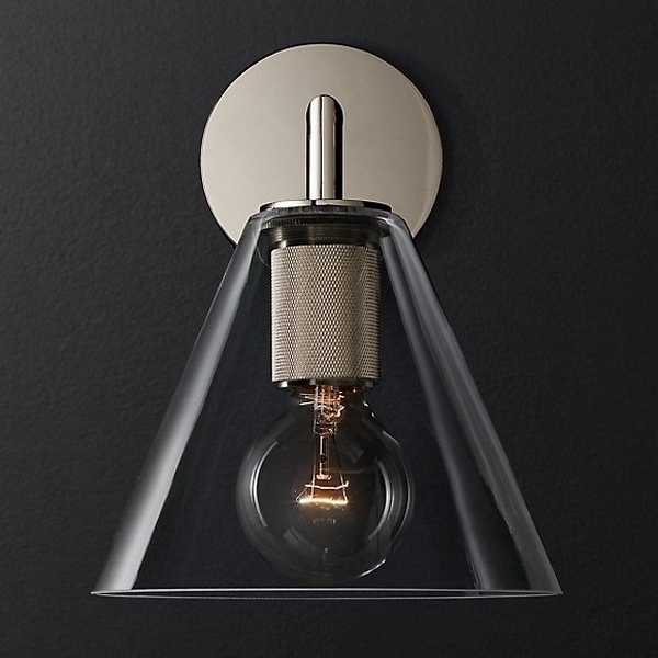 

Бра Rh Utilitaire Funnel Shade Single Sconce Silver ImperiumLoft 44,544 (123271-22), Никель, 44.544