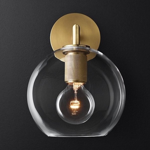 

Бра Rh Utilitaire Globe Shade Single Sconce Brass ImperiumLoft 44,536 (123276-22), Латунь, 44.536