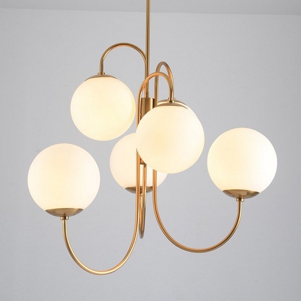 

Подвесная люстра Gooseneck Pelle Chandelier ImperiumLoft 40,2347 (123402-22), Золото, 40.2347