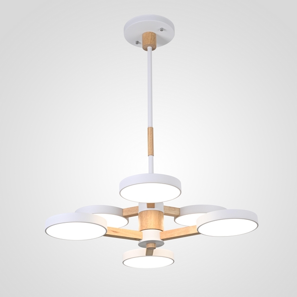 

Потолочная люстра LED на штанге Turna Dbl L6 White By ImperiumLoft Turna-Dbl01 (Умный дом, Алиса) 141109-26, Белый, Turna-Dbl01
