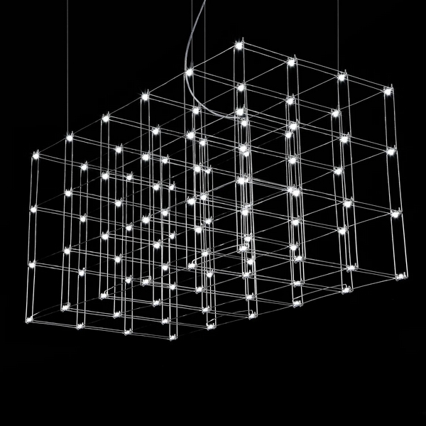 

Подвесная люстра Quasar Cosmos Square LED pendant light ImperiumLoft 40,244 (144369-22), Серебро, 40.244