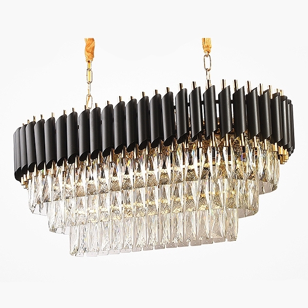 

Подвесная люстра Empire Black Rectangular Chandelier Crystal ImperiumLoft 40,2893 (156487-22), Золото, 40.2893