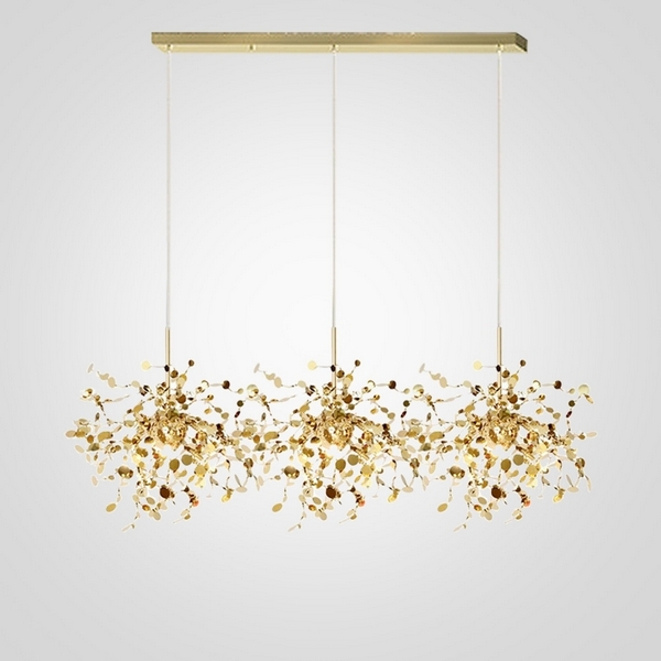 

Подвесной светильник (люстра) Tezani Argent Suspension Linear Gold 3 L110 ImperiumLoft 40.2060-3 (177957-22), Золото, 40.2060-3