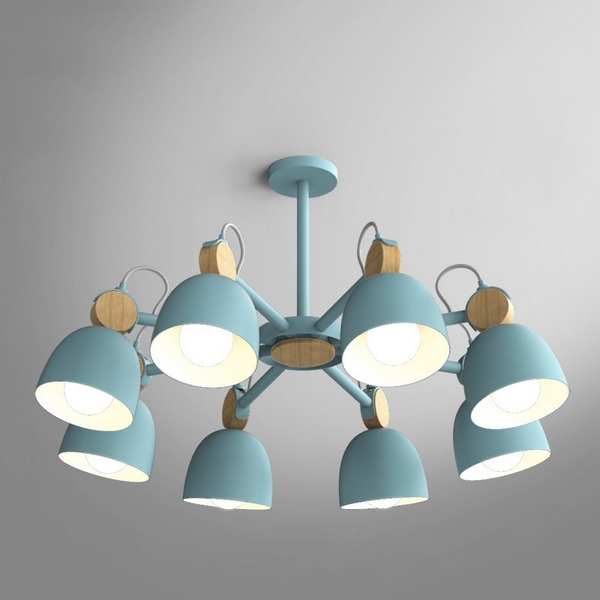 

Потолочная люстра на штанге Rolla 8 Blueice By ImperiumLoft Rolla01 178076-26, Голубой, Rolla01