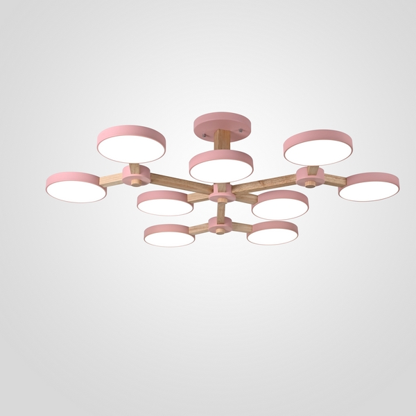 

Потолочная люстра на штанге LED TURNA Розовый ImperiumLoft Turna-X01 (178303-26, Умный дом, WiFi, голосовое управление), Turna-X01