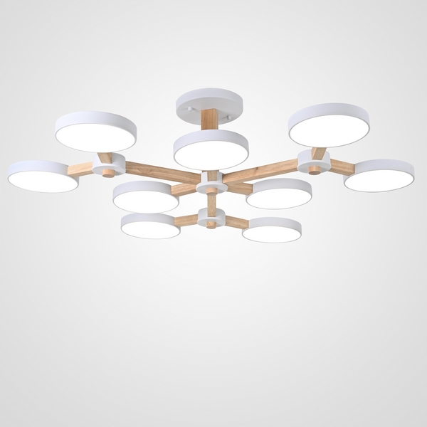 

Потолочная люстра на штанге LED TURNA Белый ImperiumLoft Turna-X01 (178304-26, Умный дом, WiFi, голосовое управление), Turna-X01