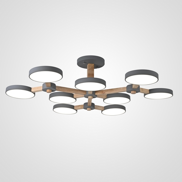 

Потолочная люстра на штанге LED TURNA Серый ImperiumLoft Turna-X01 (178305-26, Умный дом, WiFi, голосовое управление), Turna-X01