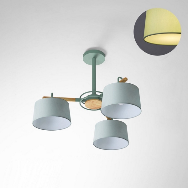 

Потолочная люстра на штанге Even 3 Olive By ImperiumLoft Even01 178365-26, Оливковый, Even01