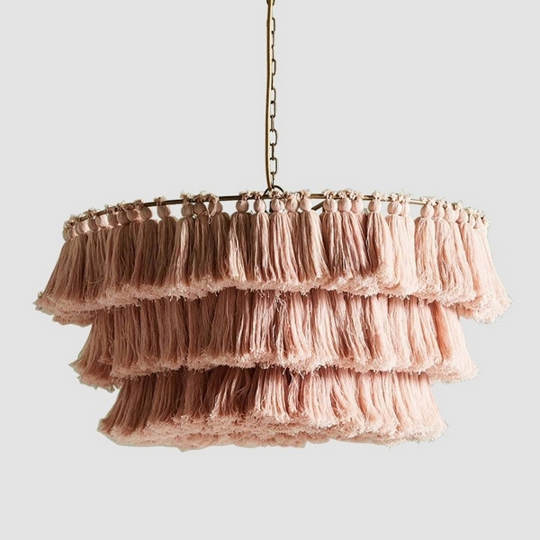 

Подвесная люстра бахрома Tassel Карамель ImperiumLoft Tassel01 (179696-26), Розовый, TASSEL01