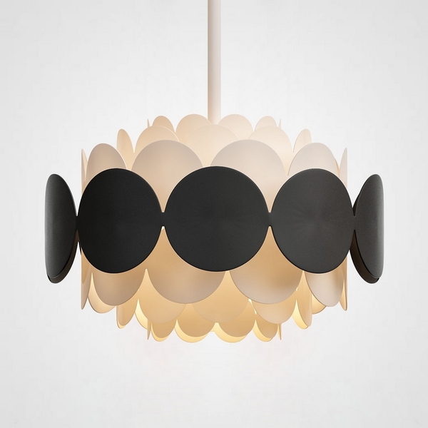 

Потолочная люстра на штанге ASOLA D40 Black by ImperiumLoft (ImperiumLoft), Черно-белый, ASOLA01