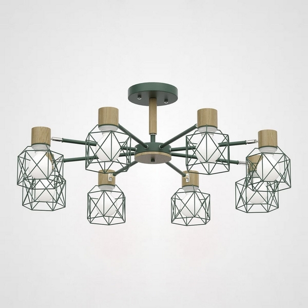 

Потолочная люстра Corf B3 Green 8 Lamps ImperiumLoft Corf-B01 (189485-26), Зеленый, CORF-B01