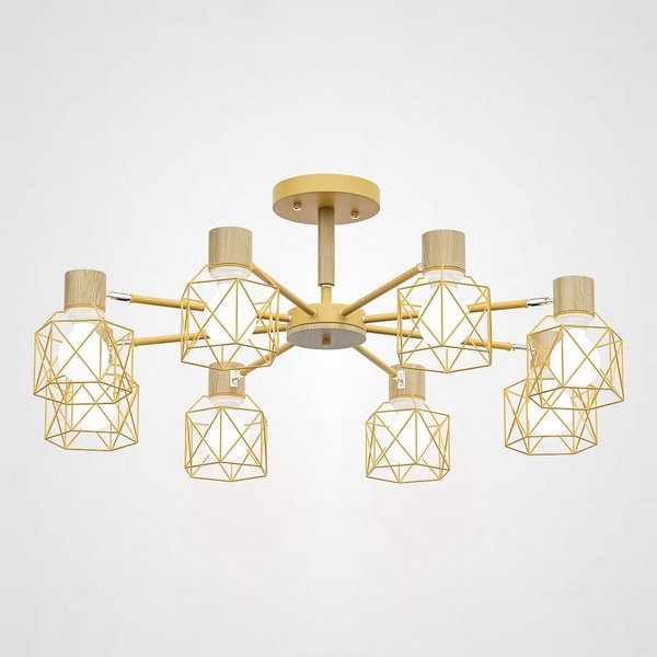 

Потолочная люстра Corf B3 Yellow 8 Lamps ImperiumLoft Corf-B01 (189497-26), Желтый, CORF-B01