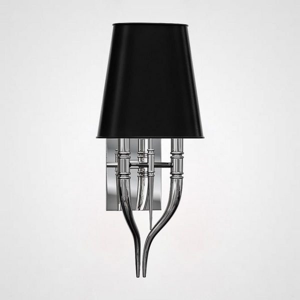 

Бра Crystal Light Brunilde Ipe Cavalli H52 Silver/Black ImperiumLoft 44,198, Черный, 44.198
