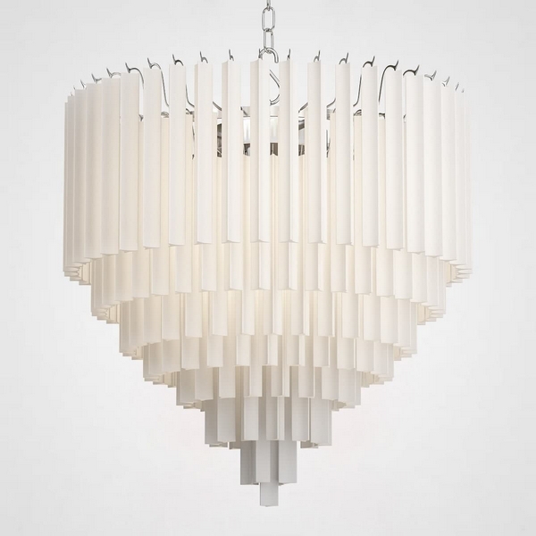 

Подвесная люстра Eich Chandelier Nova D80 Nickel By ImperiumLoft 40,1594 191708-22, Белый, 40.1594