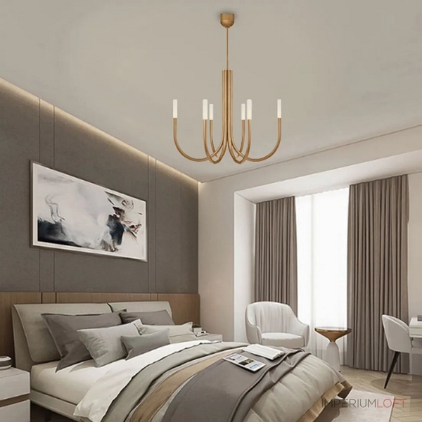 

Потолочная люстра на штанге Laura L6 By ImperiumLoft Laura01 193441-23, Латунь, Laura01