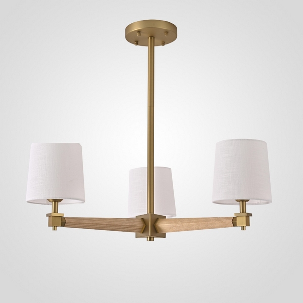 

Потолочная люстра на штанге Jorgenson D70 White/Light Wood By ImperiumLoft Stavra01 203578-26, Белый, Stavra01