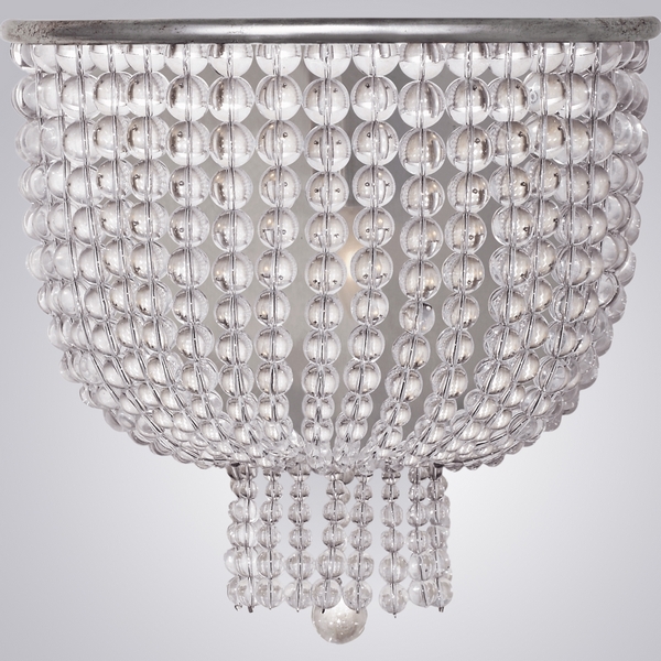 

Бра Jacqueline White Sconce ImperiumLoft 44,444 (219341-22) с подвесками, Серебро, 44.444