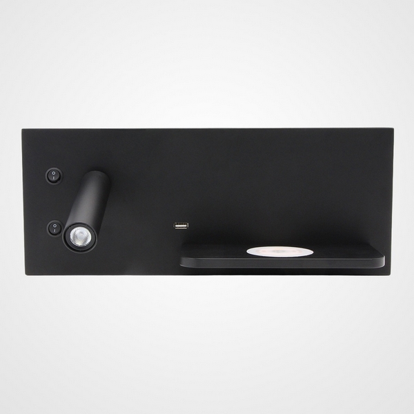 

Настенный светильник с беспроводным ЗУ LED GENIUS Left Black ImperiumLoft Genius01 (227209-23), Черный, Genius01