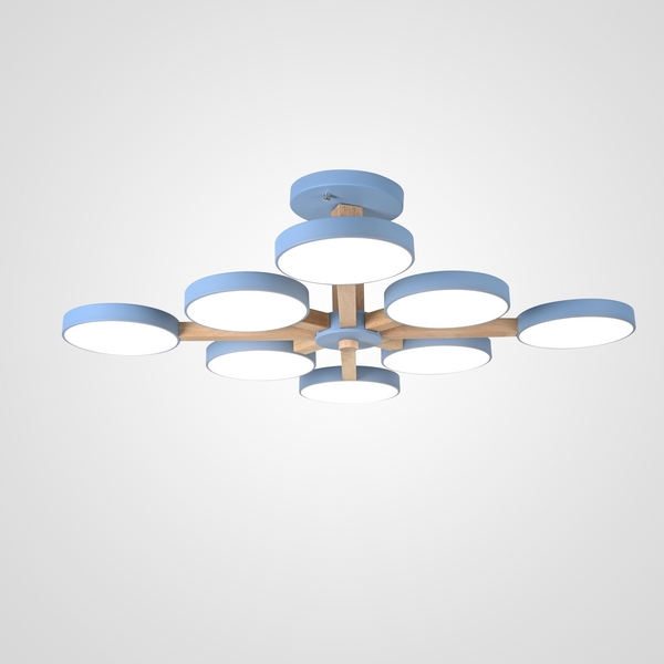 

Потолочная люстра LED на штанге Turna L8 Blue By ImperiumLoft Turna-B01 (Умный дом, Алиса) 228853-26, Голубой, Turna-B01