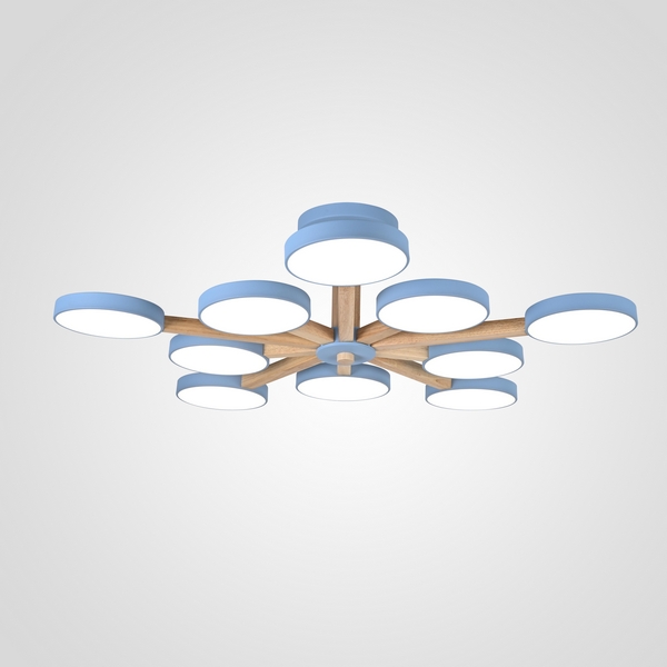 

Потолочная люстра LED на штанге Turna L10 Blue By ImperiumLoft Turna-B01 (Умный дом, Алиса) 228854-26, Голубой, Turna-B01