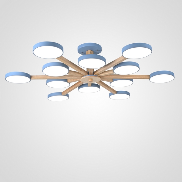 

Потолочная люстра LED на штанге Turna L12 Blue By ImperiumLoft Turna-B01 (Умный дом, Алиса) 228855-26, Голубой, Turna-B01