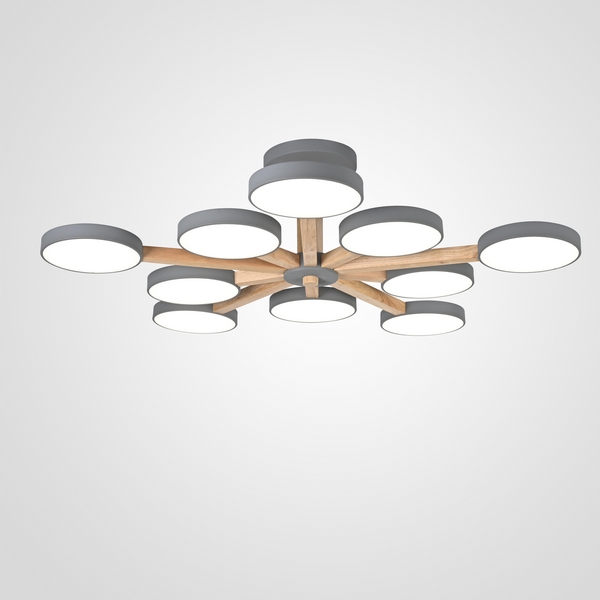 

Потолочная люстра LED на штанге Turna L10 Grey By ImperiumLoft Turna-B01 (Умный дом, Алиса) 228858-26, Серый, Turna-B01