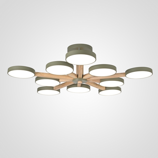 

Потолочная люстра LED на штанге Turna L10 Khaki By ImperiumLoft Turna-B01 (Умный дом, Алиса) 228862-26, Зеленый, Turna-B01
