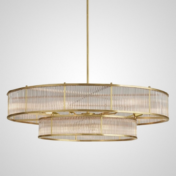 

Потолочная люстра на штанге Rh Marais Round Chandelier D120 By ImperiumLoft 40,2668 228943-22, Прозрачный, 40.2668